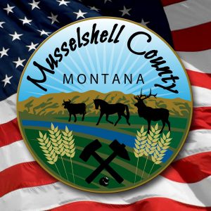 Musselshell County Seal and USA Flag