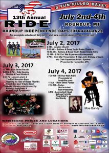 Roundup RIDE 2017 Poster Musselshell County Roundup Montana