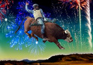 Fireworks and Rodeo Rider a Link to the Annual 4th of July Events Page