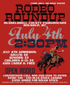 Rodeo Roundup Rodeo Poster during the 4th of July