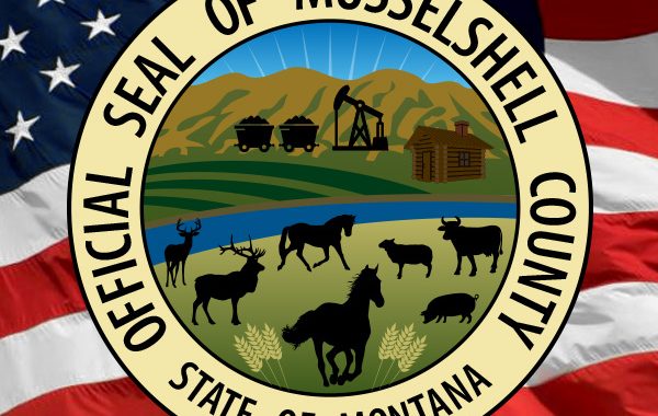 Musselshell County Seal and American Flag
