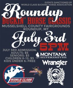 Poster Roundup Buckin Horse Classic Rodeo Roundup Montana Musselshell County